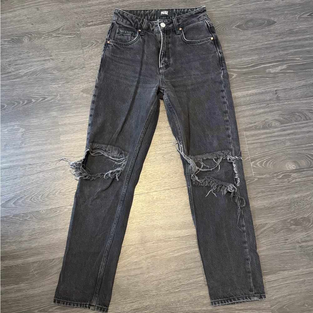 PAIGE Sarah Distressed Straight Leg Jeans
